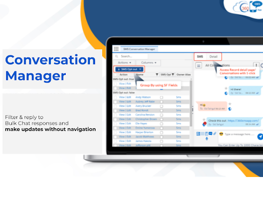360 Sms App Conversation Manager to filter & reply to Bulk Chat responses