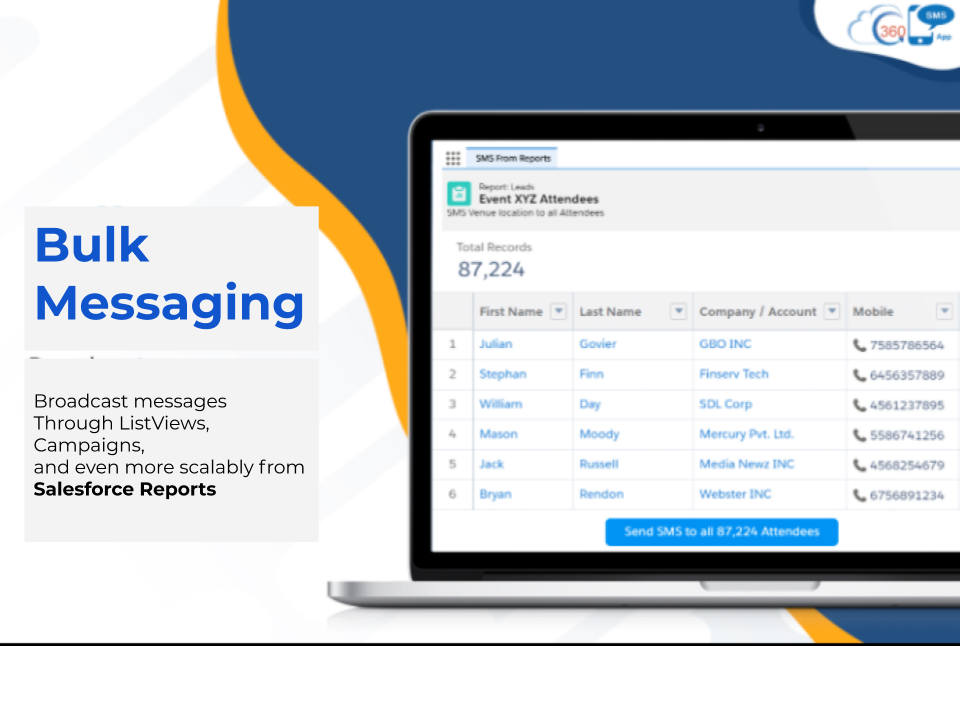 360 Sms App Bulk Messaging broadcast through listviews,campaigns