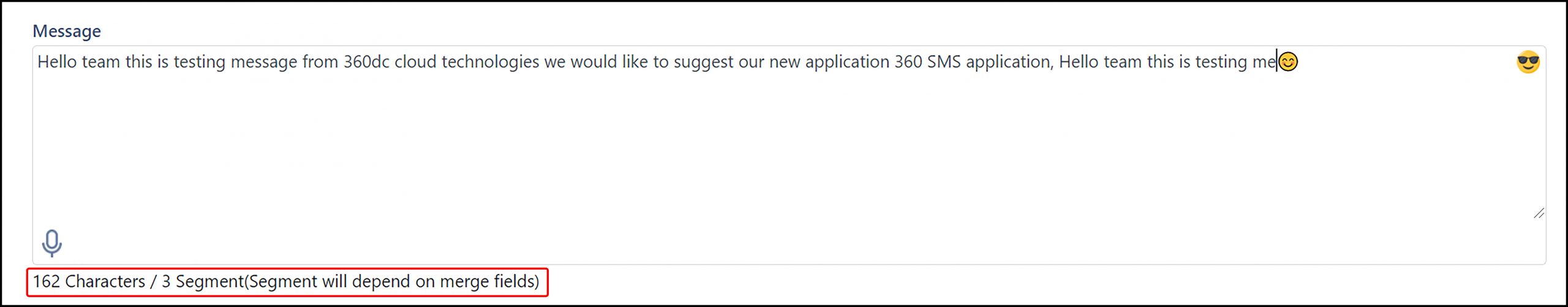 360 Sms App to GSM text one Emoji