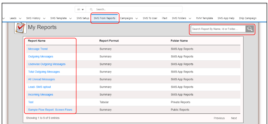 Bulk messaging from Salesforce reports