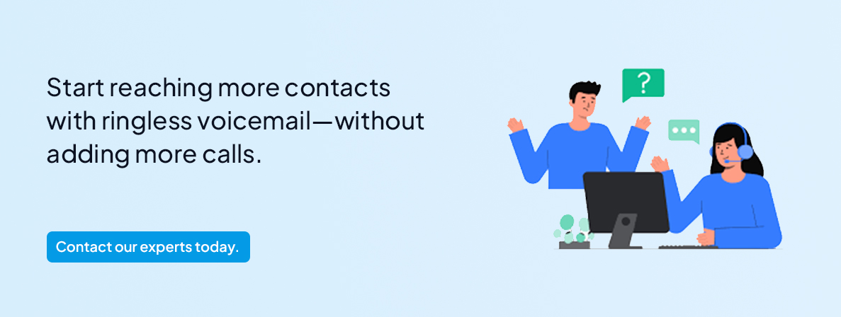 Start reaching more contacts with ringless voicemail—without adding more calls.
