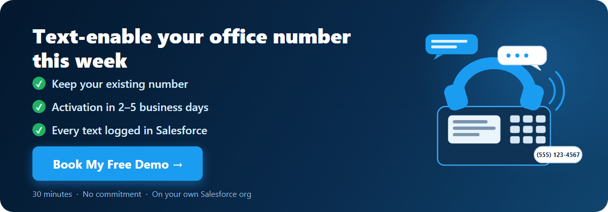 text enable your office number this work